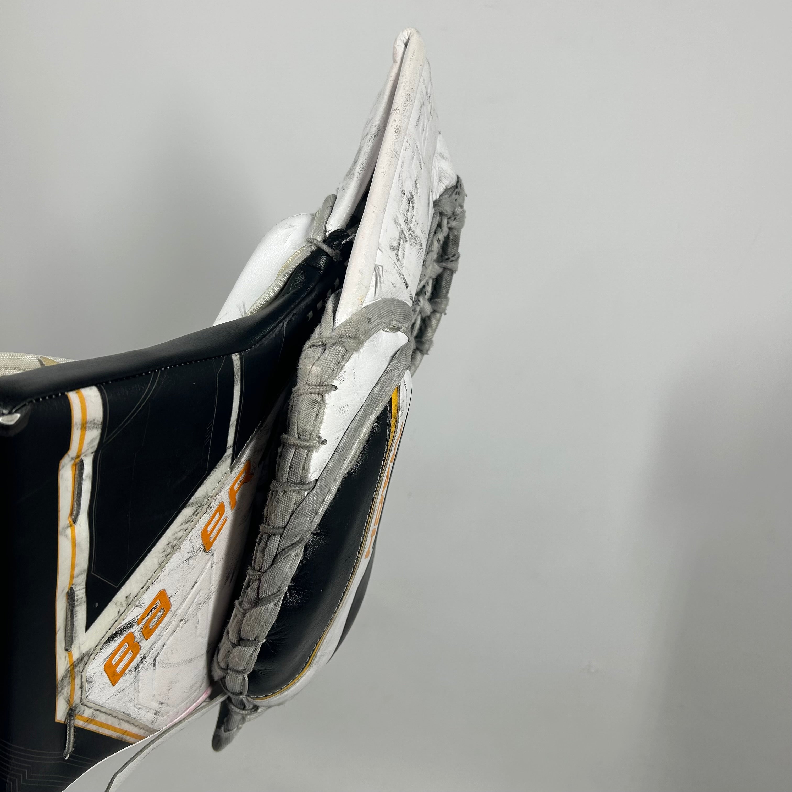 Bauer Supreme Mach - Gants Pro Stock d'occasion (blanc/bleu marine)
